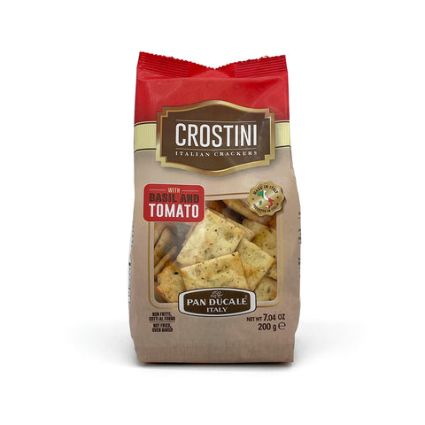 Crostini with Basil and Tomato 200 grs - Matter of Taste