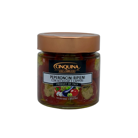 Stuffed peppers with anchovies and capers 7 oz - Italian